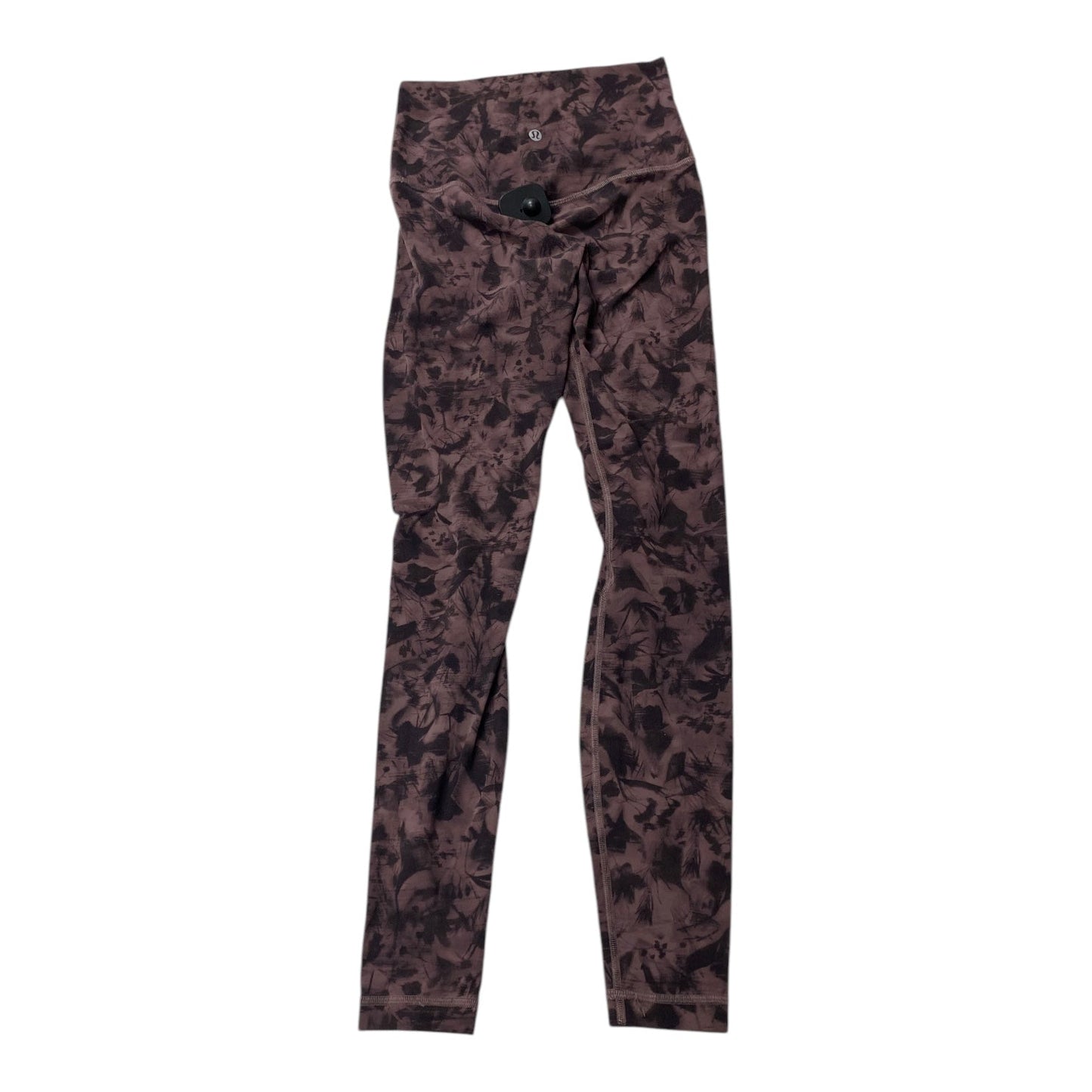 Athletic Leggings By Lululemon In Black & Purple, Size:S