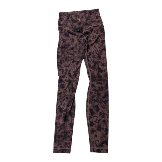 Athletic Leggings By Lululemon In Black & Purple, Size:S