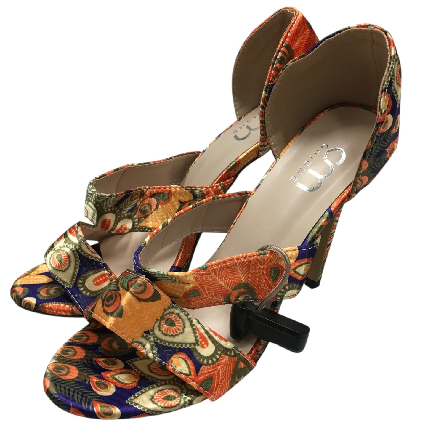 Sandals Heels Stiletto By Cn Chicme In Orange, Size:10.5