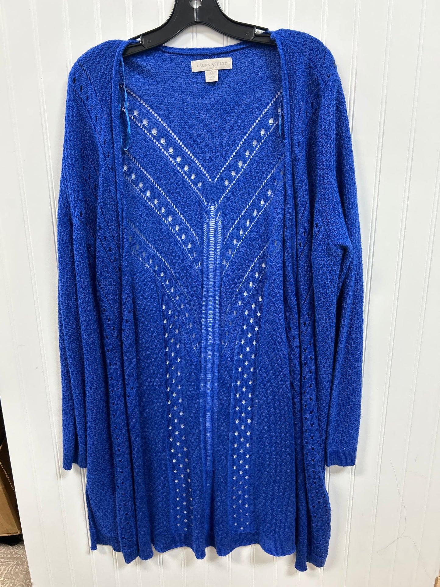 Cardigan By Laura Ashley In Blue, Size:Xl