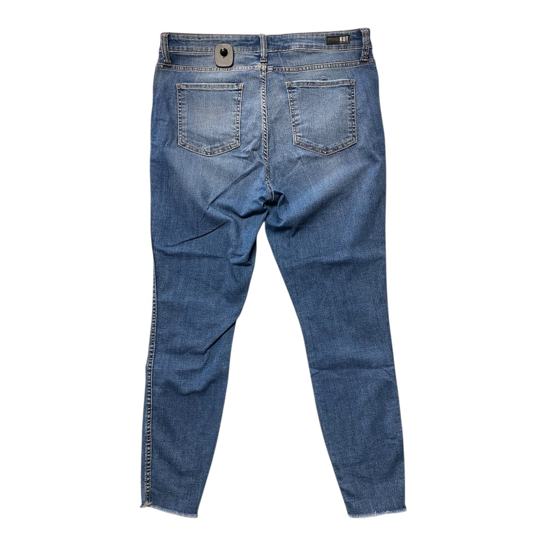 Jeans Skinny By Kut In Blue Denim, Size:14