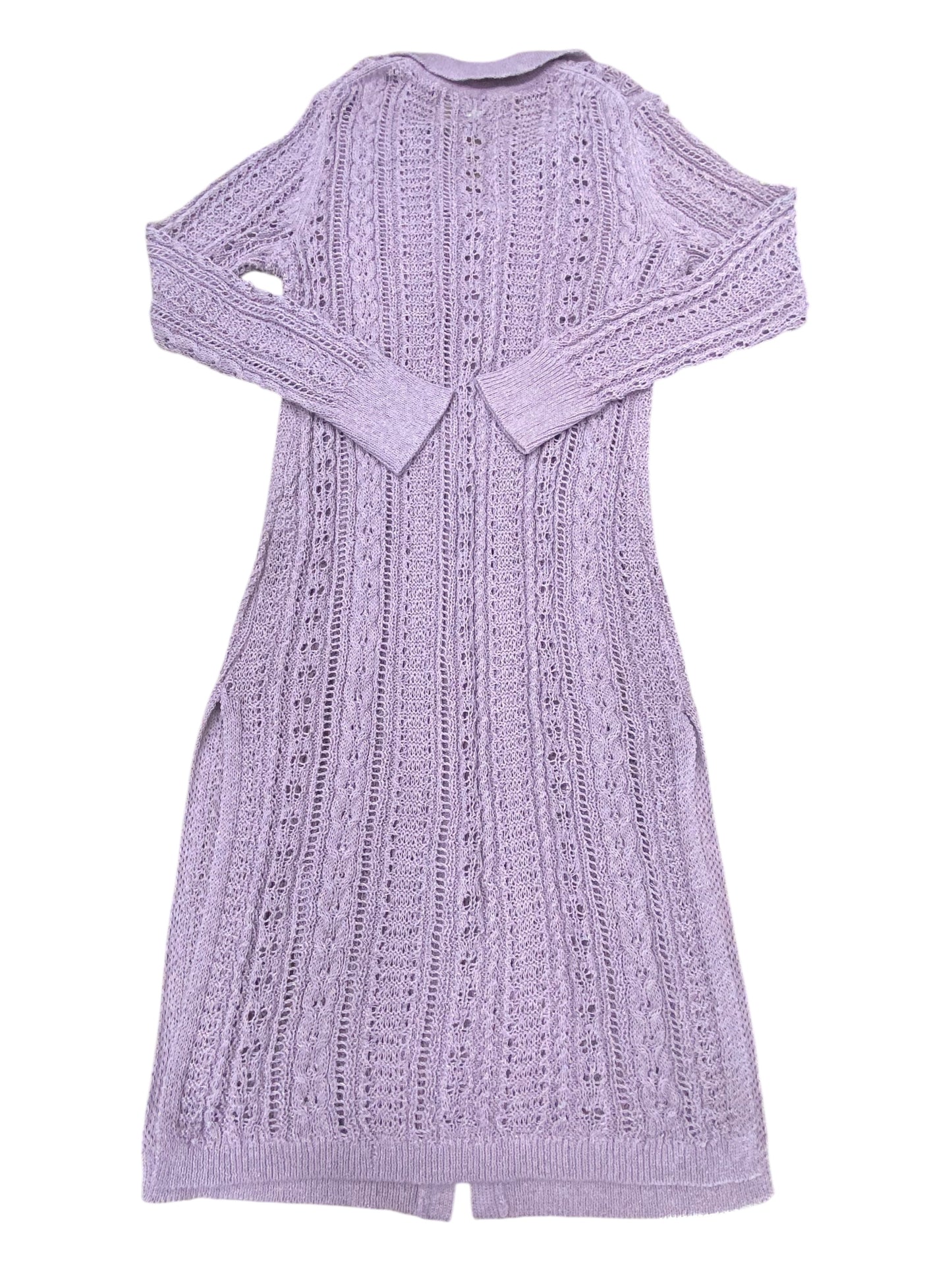 Sweater Cardigan By Sundance In Purple, Size:M