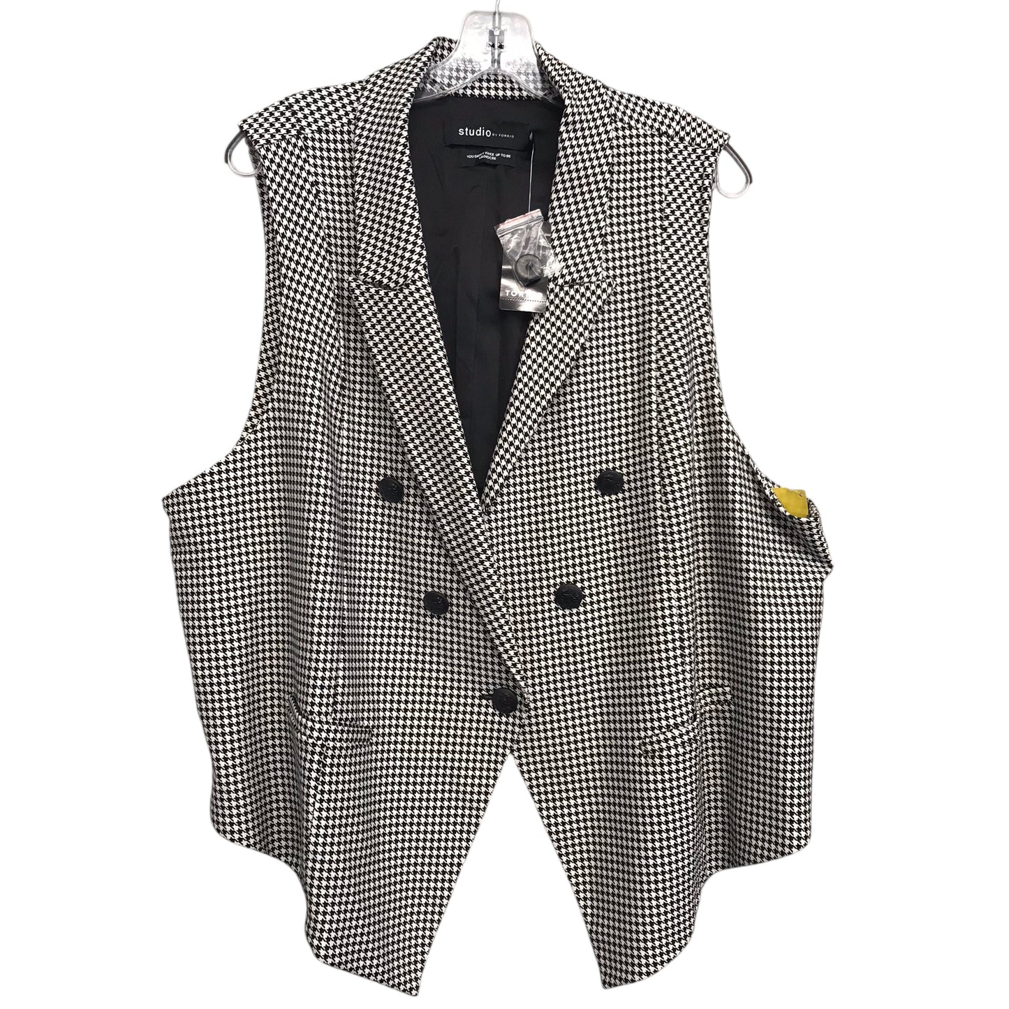 Vest Other By Studio In Black & White, Size:4X