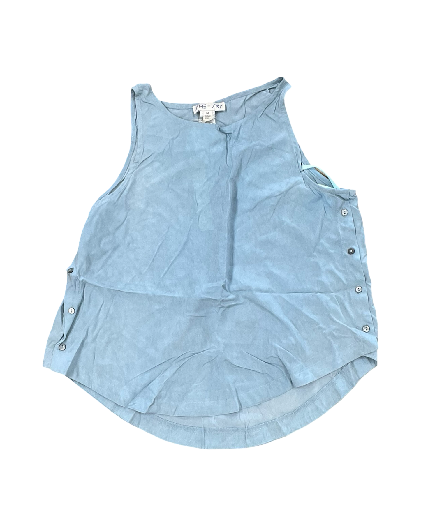 Top Sleeveless By She + Sky In Blue, Size:M