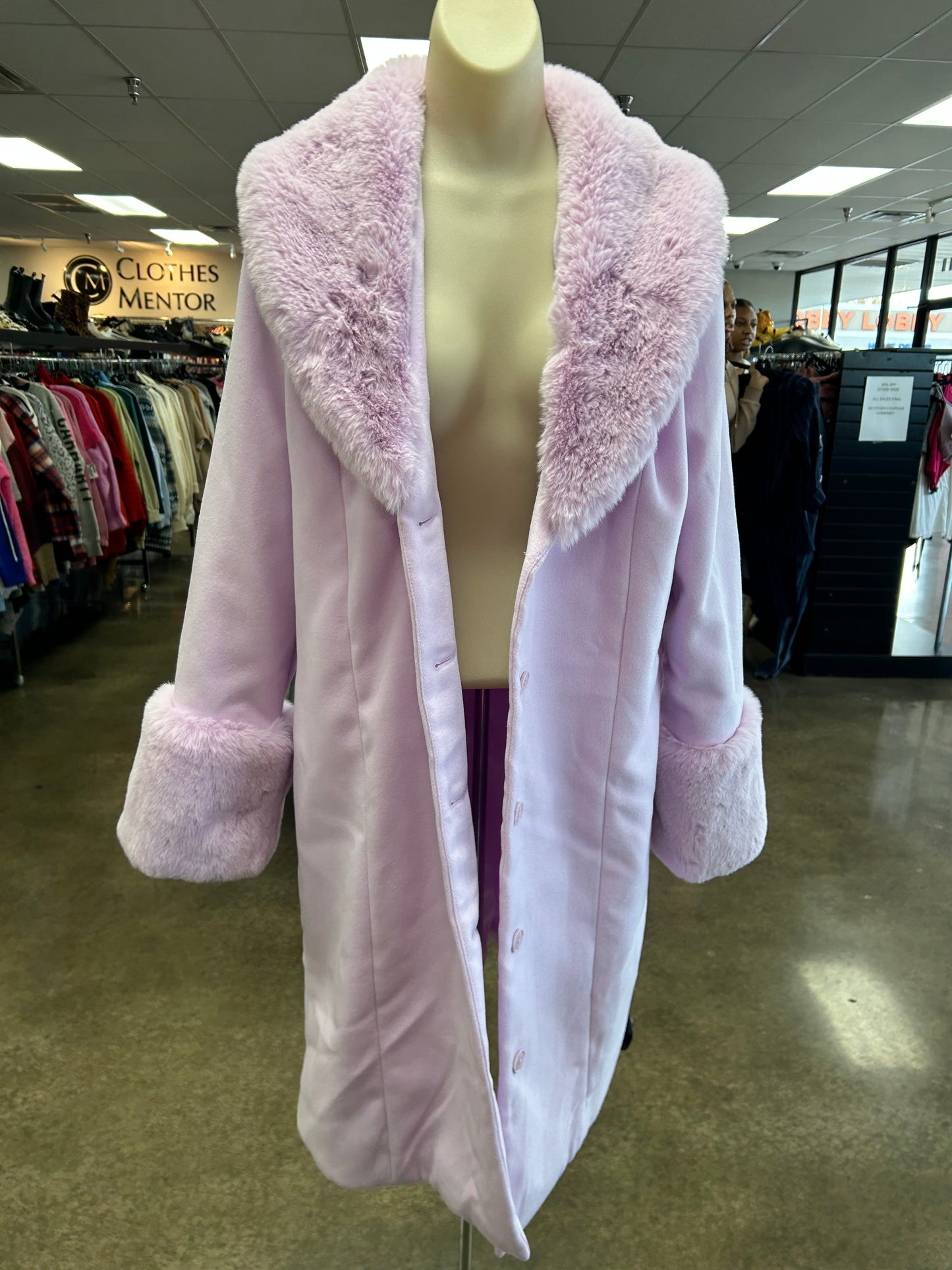 Coat Faux Fur & Sherpa By Wild Fable In Purple, Size:M