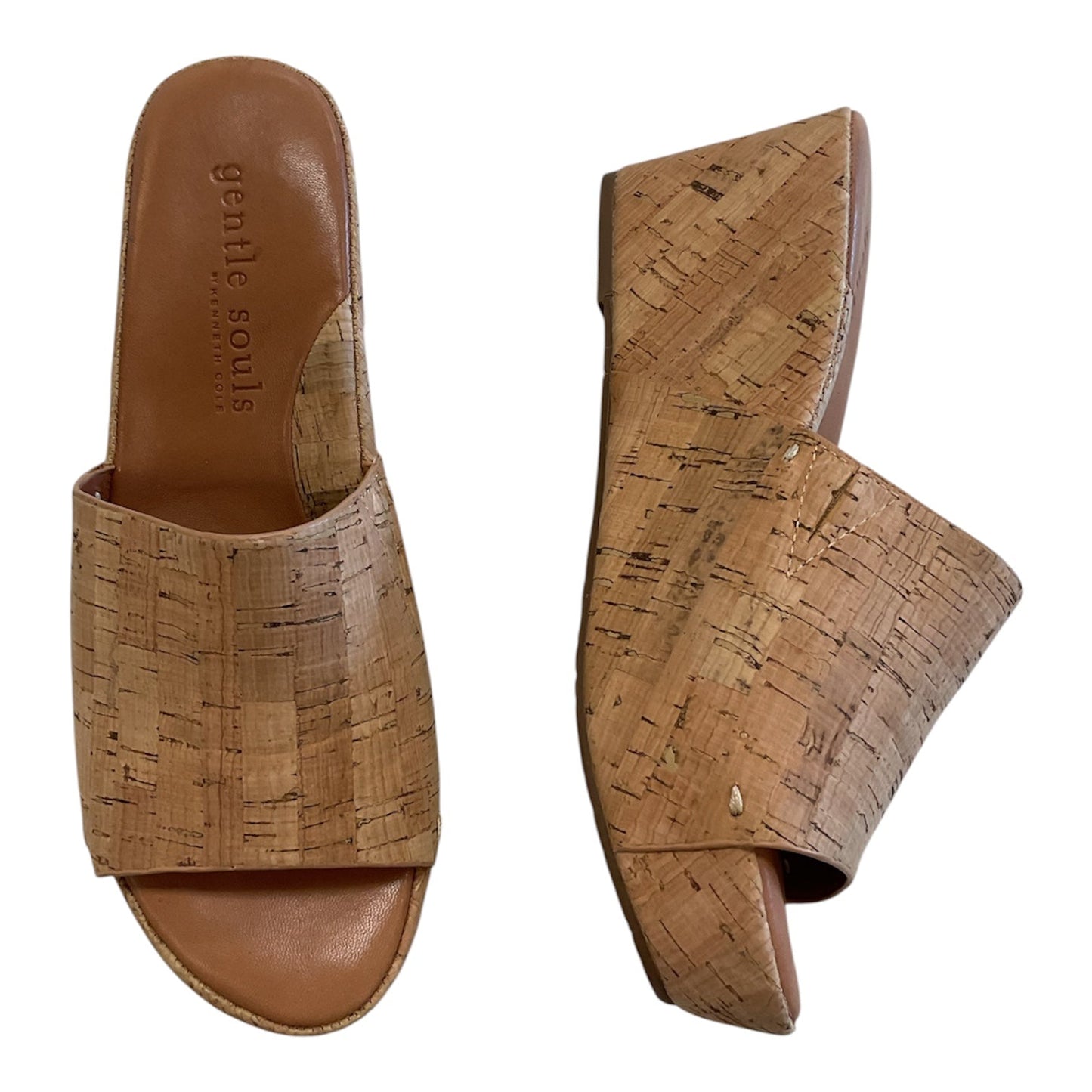 Sandals Heels Wedge By Gentle Souls In Brown, Size:8
