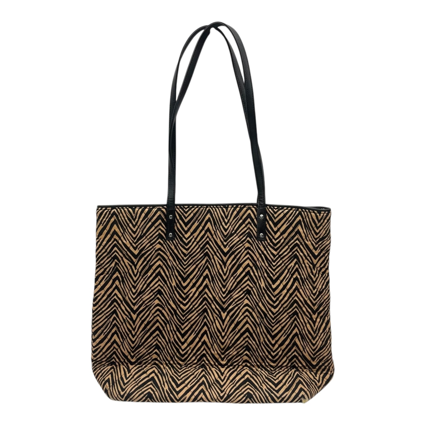 Handbag By Vera Bradley In Black & Brown, Size:Medium