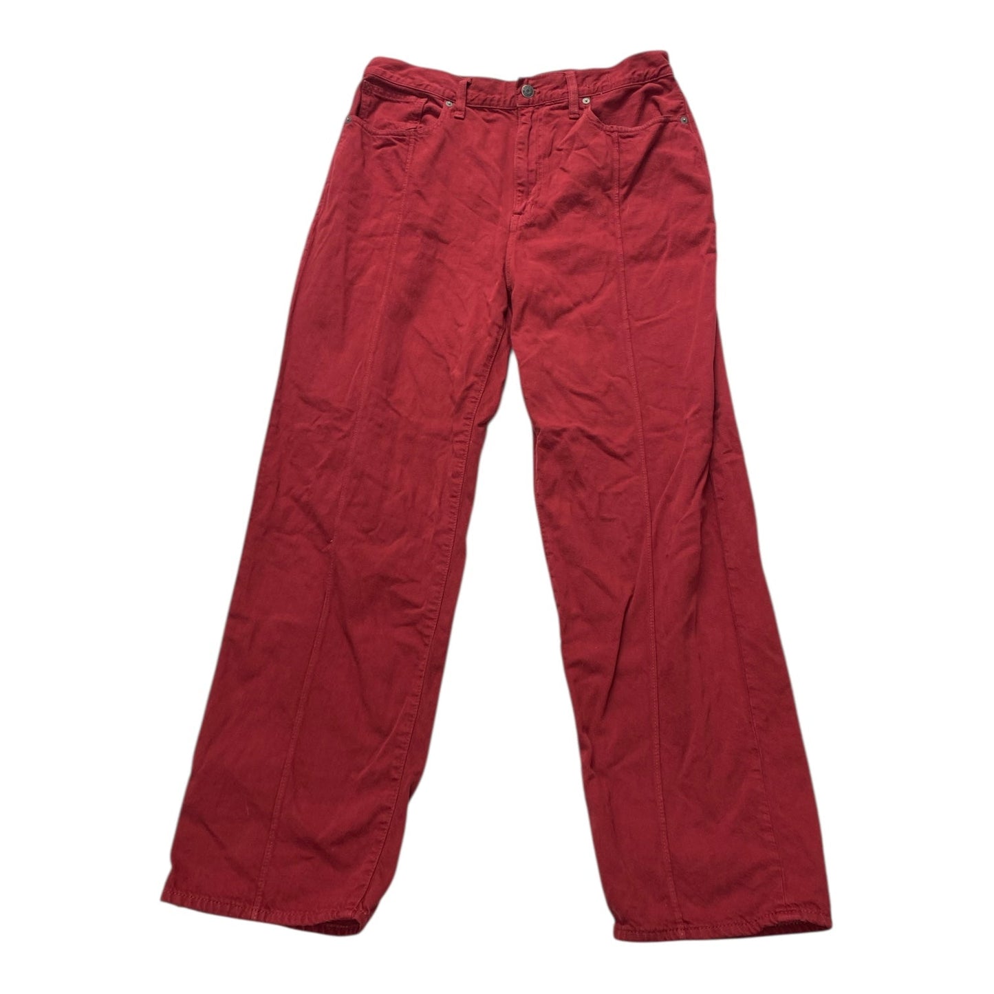 Jeans Straight By Madewell In Red Denim, Size:12