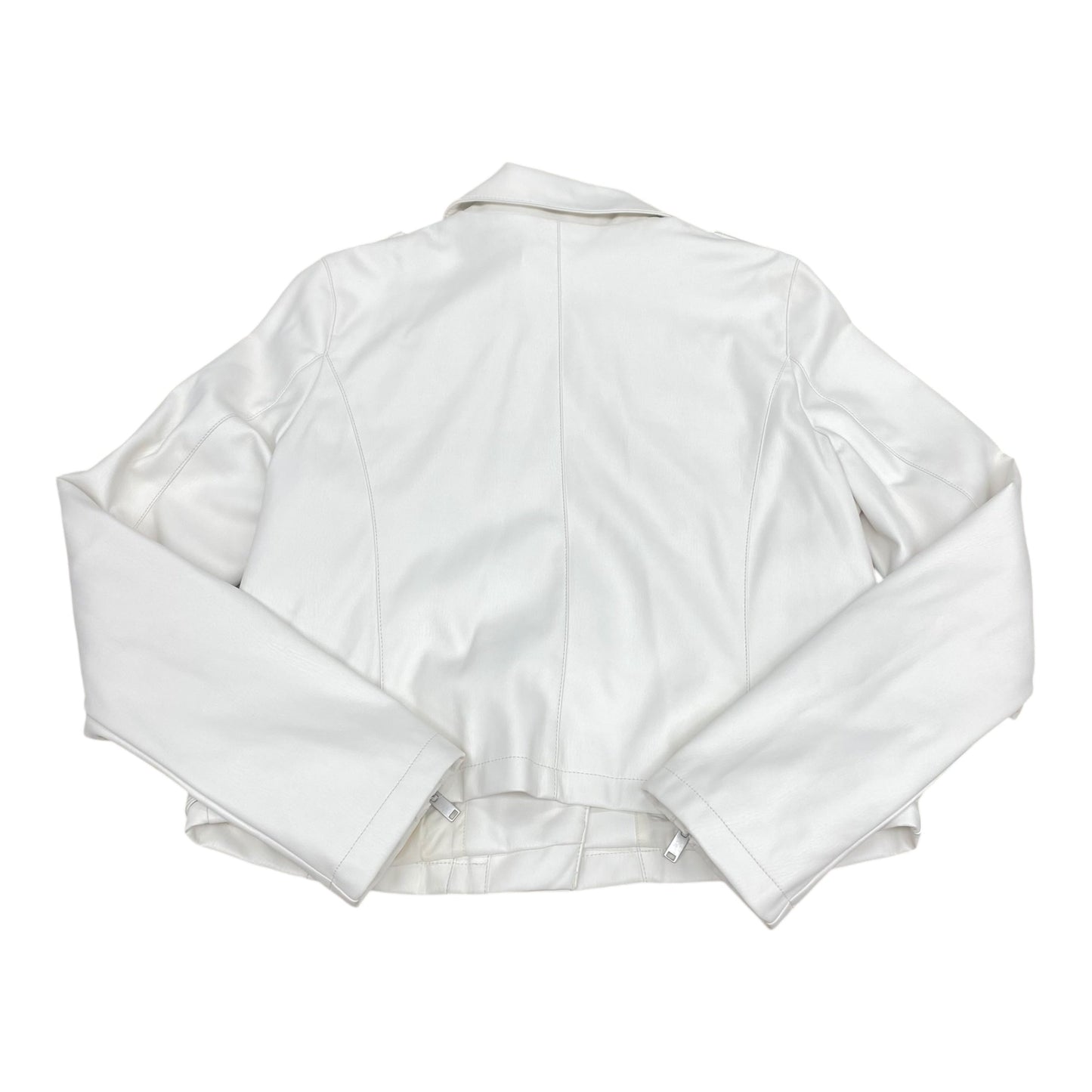 Jacket Moto By Anthropologie In White, Size:M