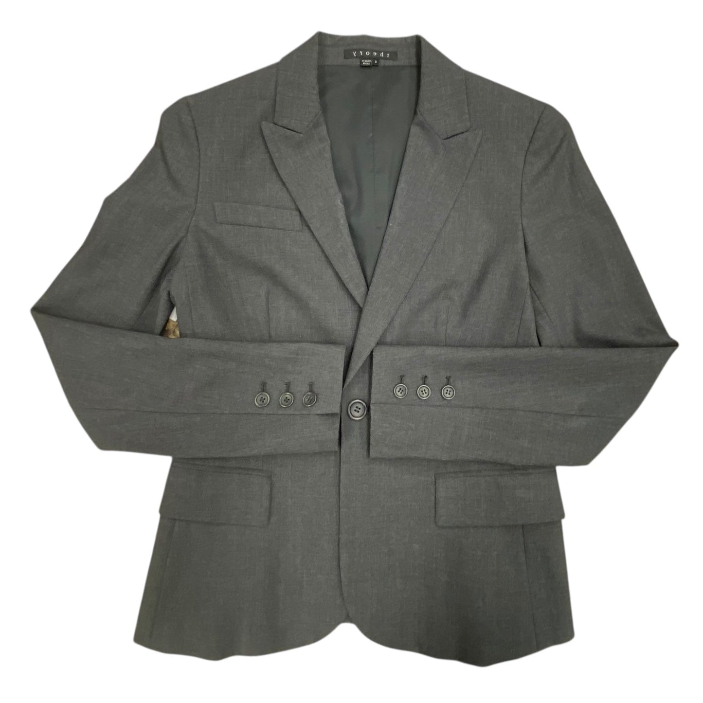Blazer Designer By Theory In Grey, Size:S (6)