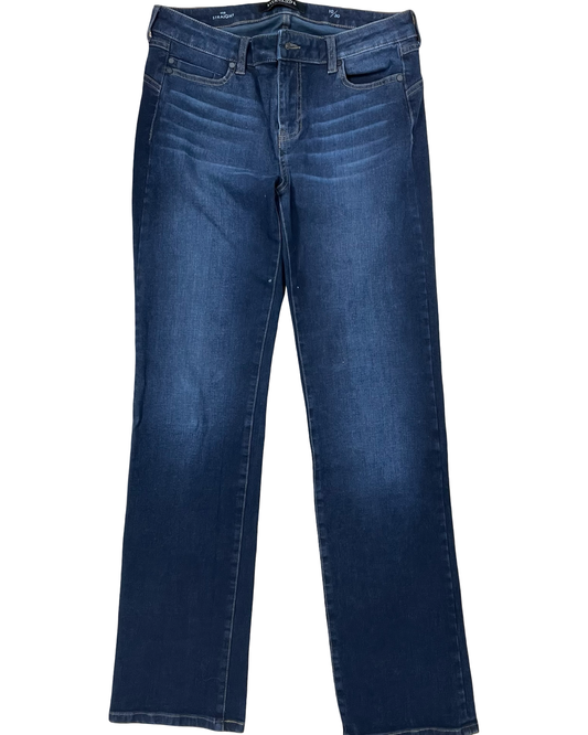 Jeans Straight By Liverpool In Blue Denim, Size:10