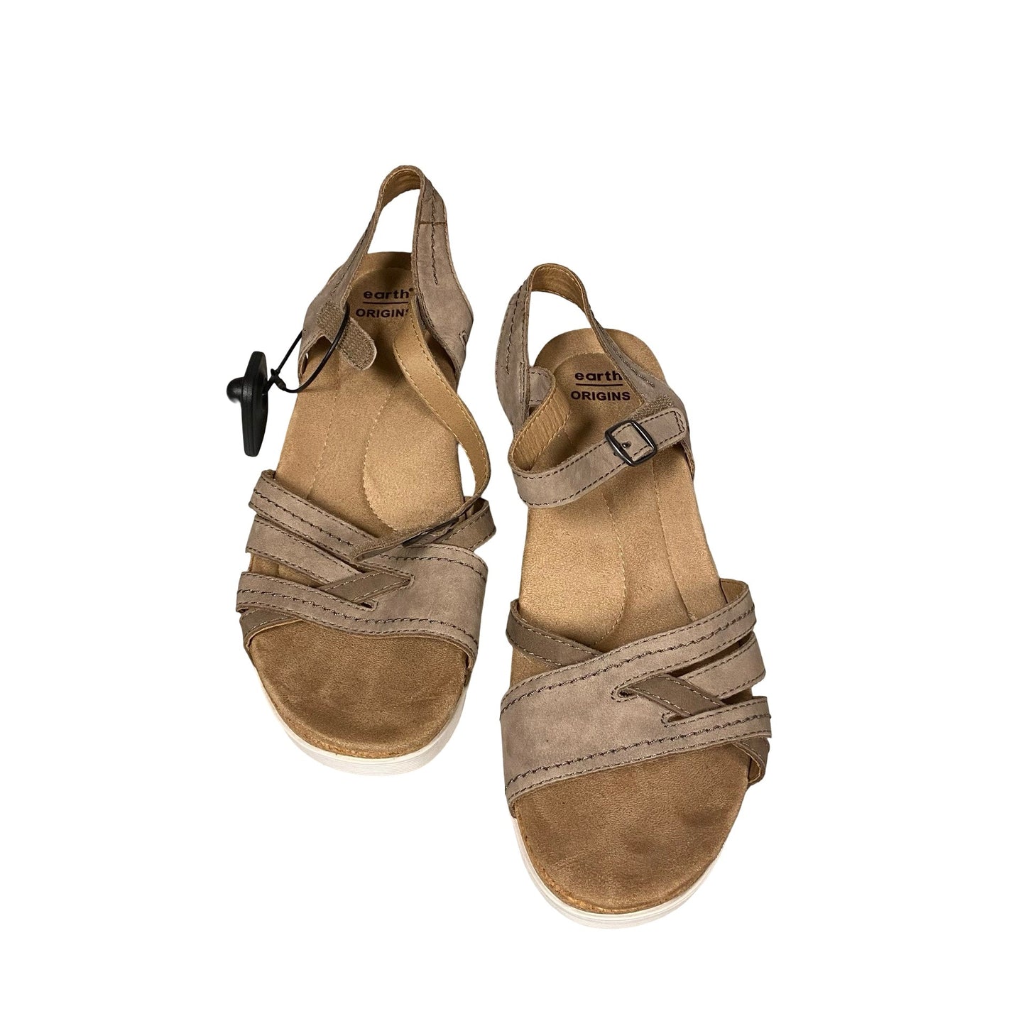 Sandals Heels Wedge By Earth Origins In Taupe, Size:8.5