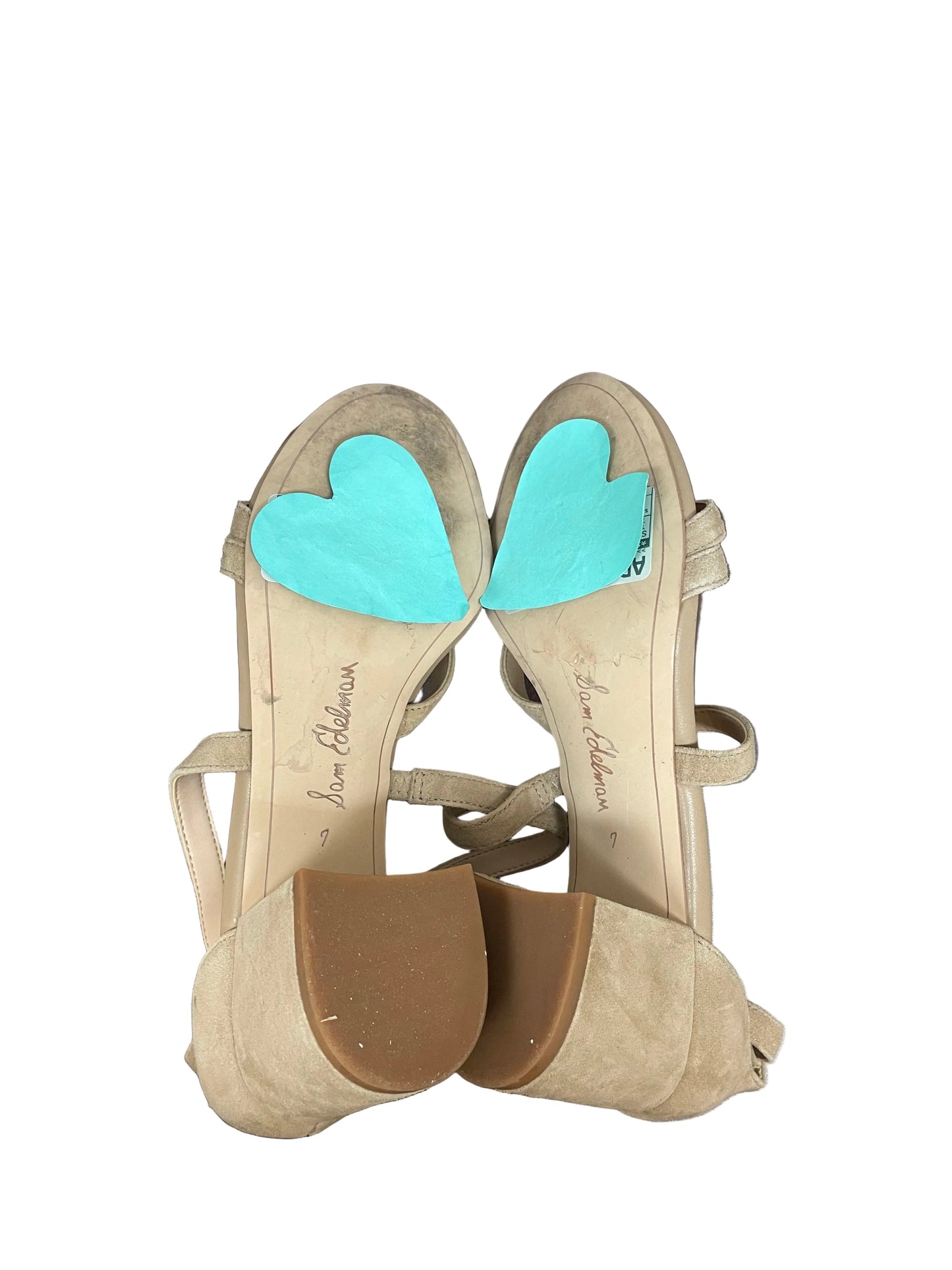 Shoes Heels Block By Sam Edelman In Taupe, Size:7