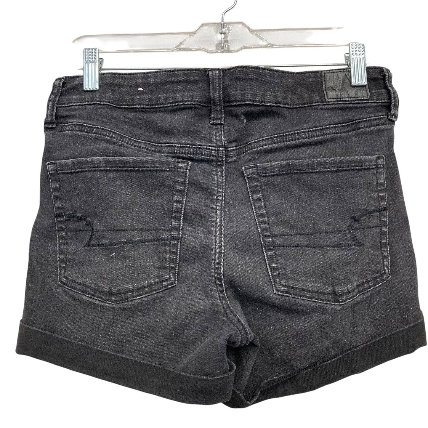 Shorts By American Eagle In Black Denim, Size:8