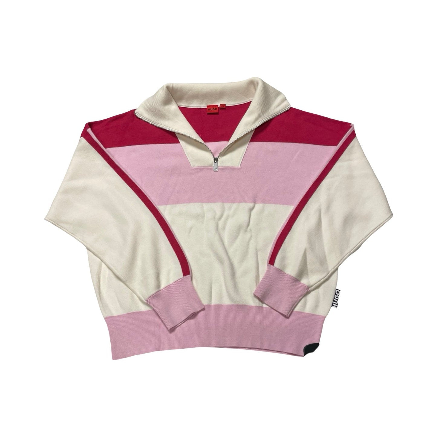 Sweater By Hugo Boss In Pink & White, Size:Xl