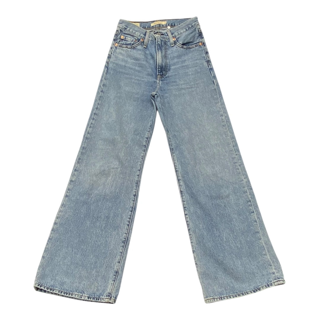 Jeans Wide Leg By Levis In Blue, Size:0
