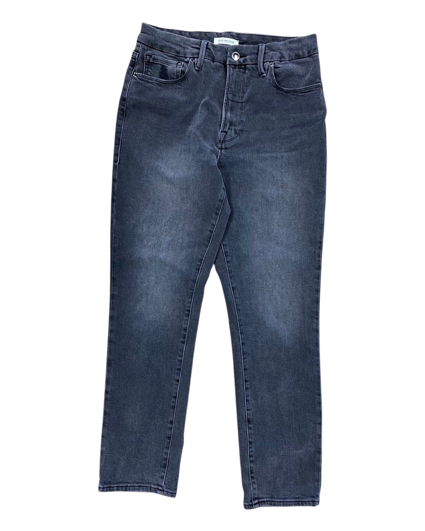 Jeans Straight By Good American In Black, Size:8
