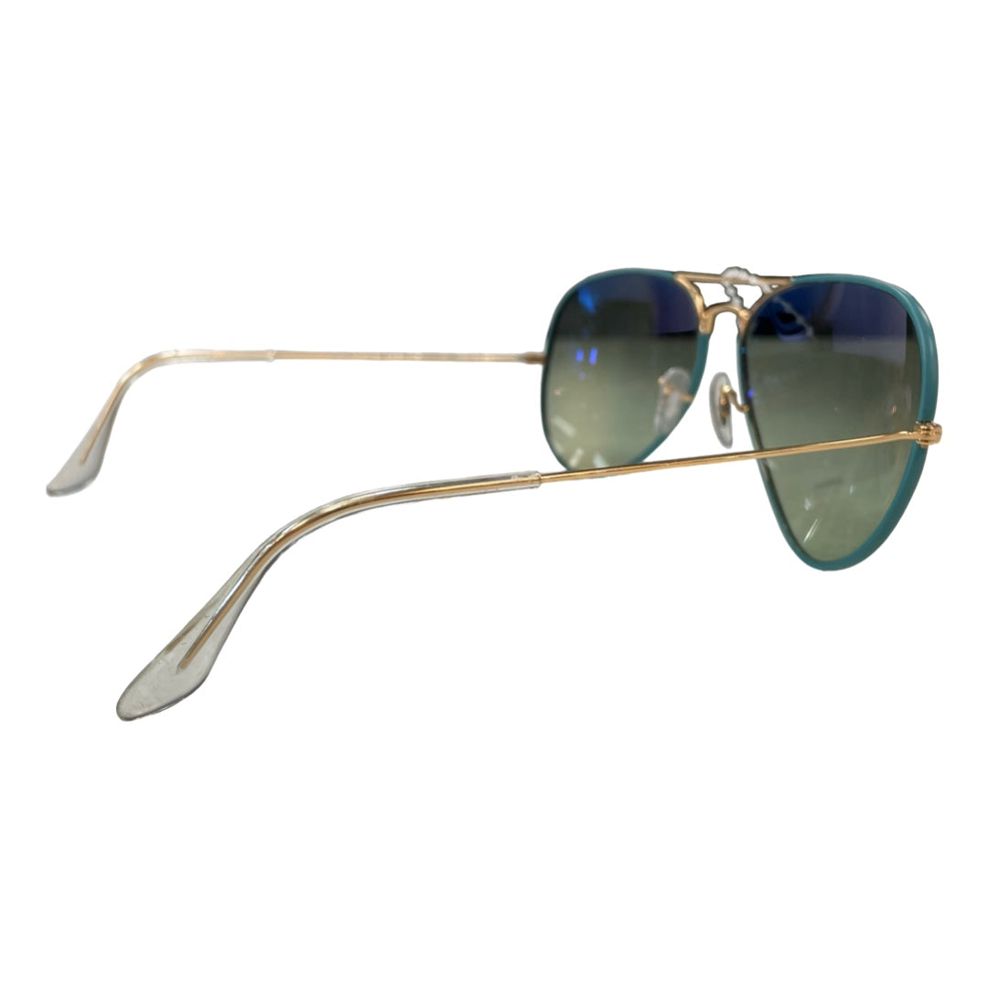 Sunglasses Designer By Ray Ban In Blue & Gold