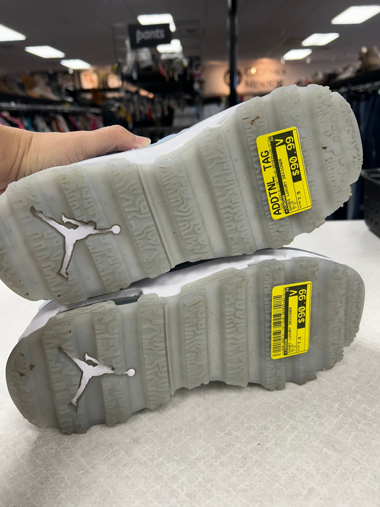 Shoes Luxury Designer By Jordan In Blue, Size:7.5