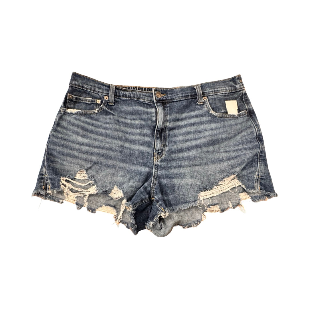 Shorts By Aerie In Blue Denim, Size:Xl