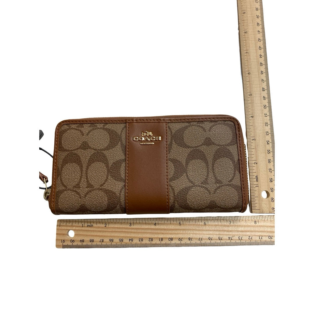 Wallet Designer By Coach In Brown, Size:Large