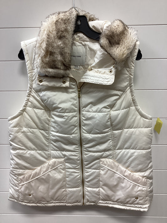 Vest Puffer & Quilted By Maurices In Cream, Size:Xxl