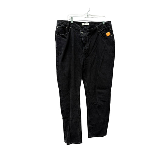 Jeans Straight By Abercrombie And Fitch In Black, Size:16