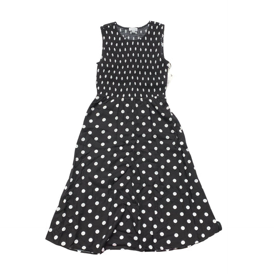 Dress Casual Maxi By Calvin Klein In Polkadot Pattern, Size:6