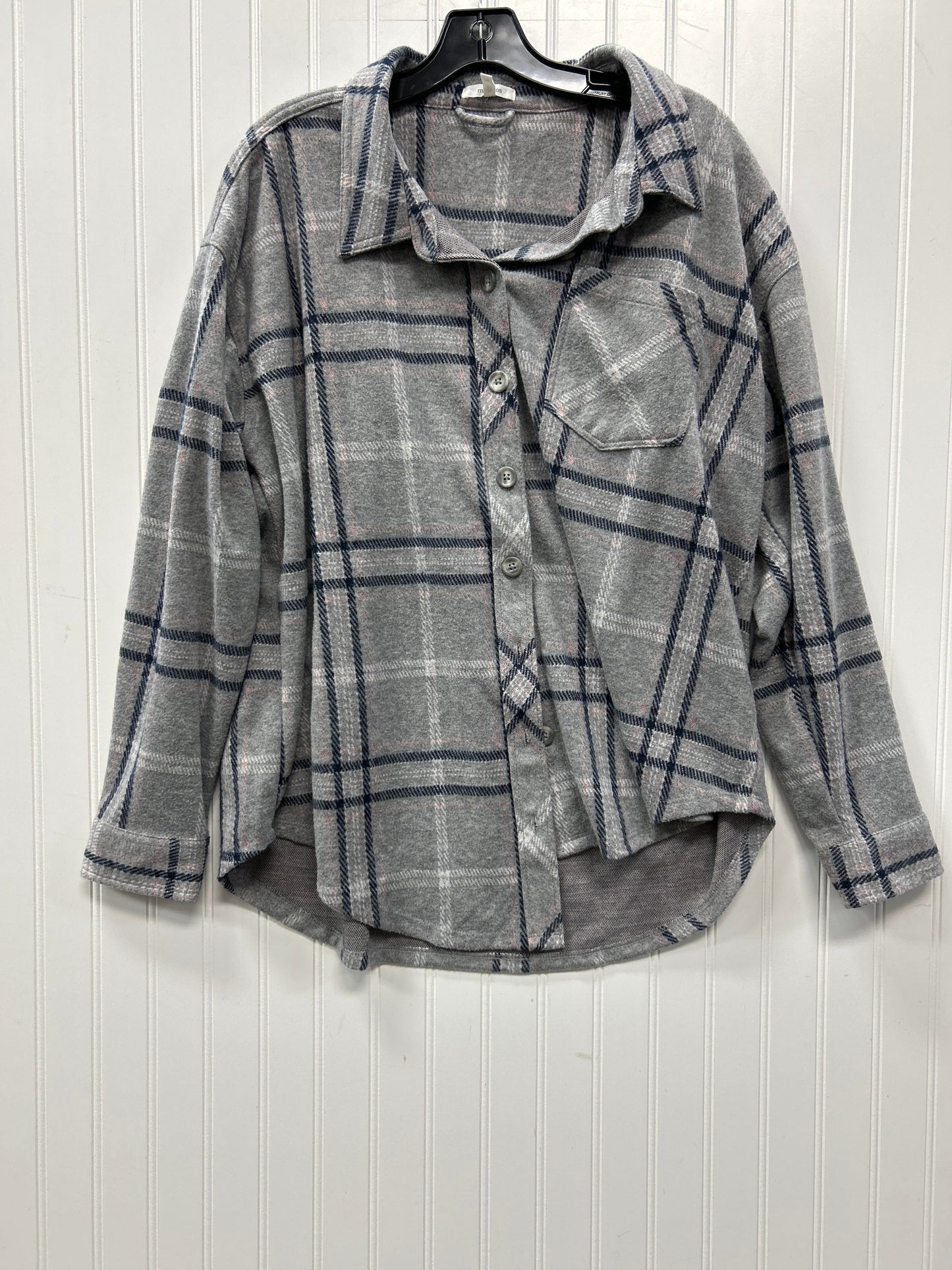 Jacket Fleece By Maurices In Grey, Size:Xl