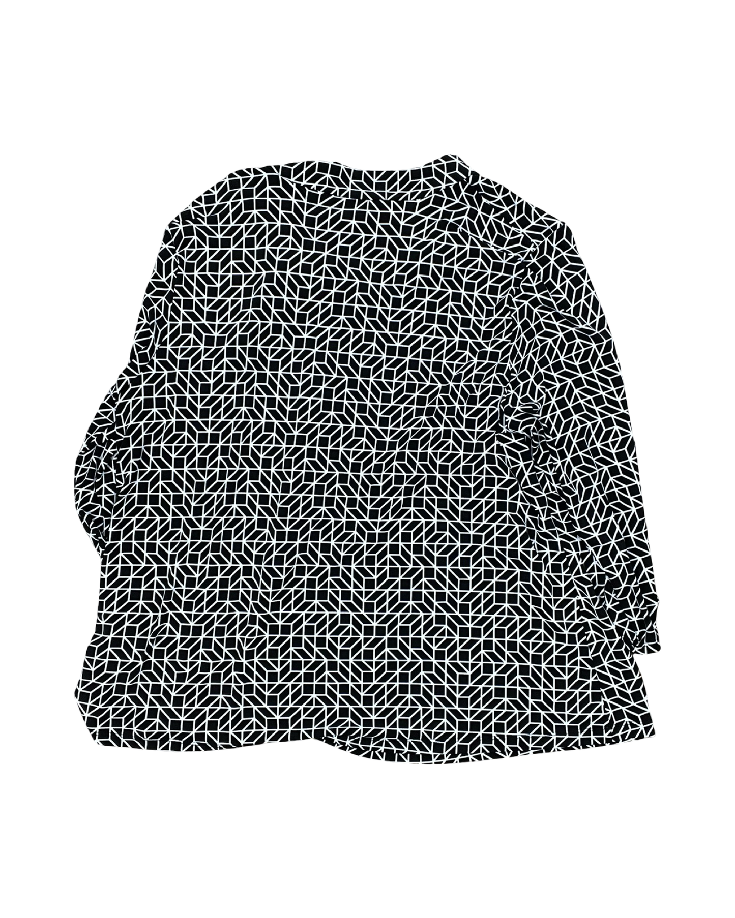 Top 3/4 Sleeve By Liz Claiborne In Black & White, Size:18