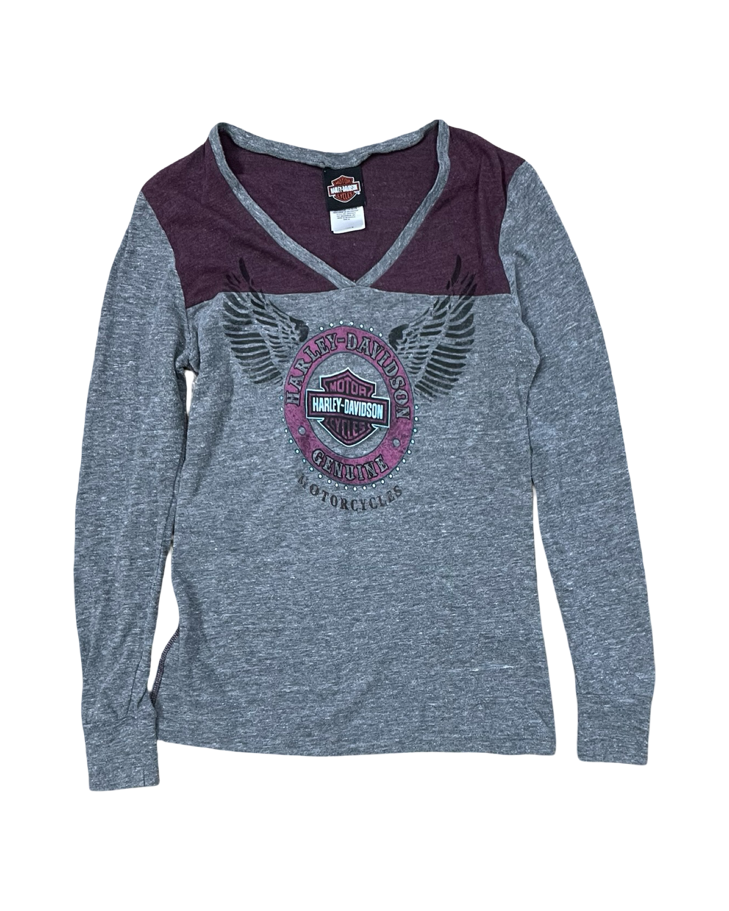 Top Ls By Harley Davidson In Grey & Purple, Size:M