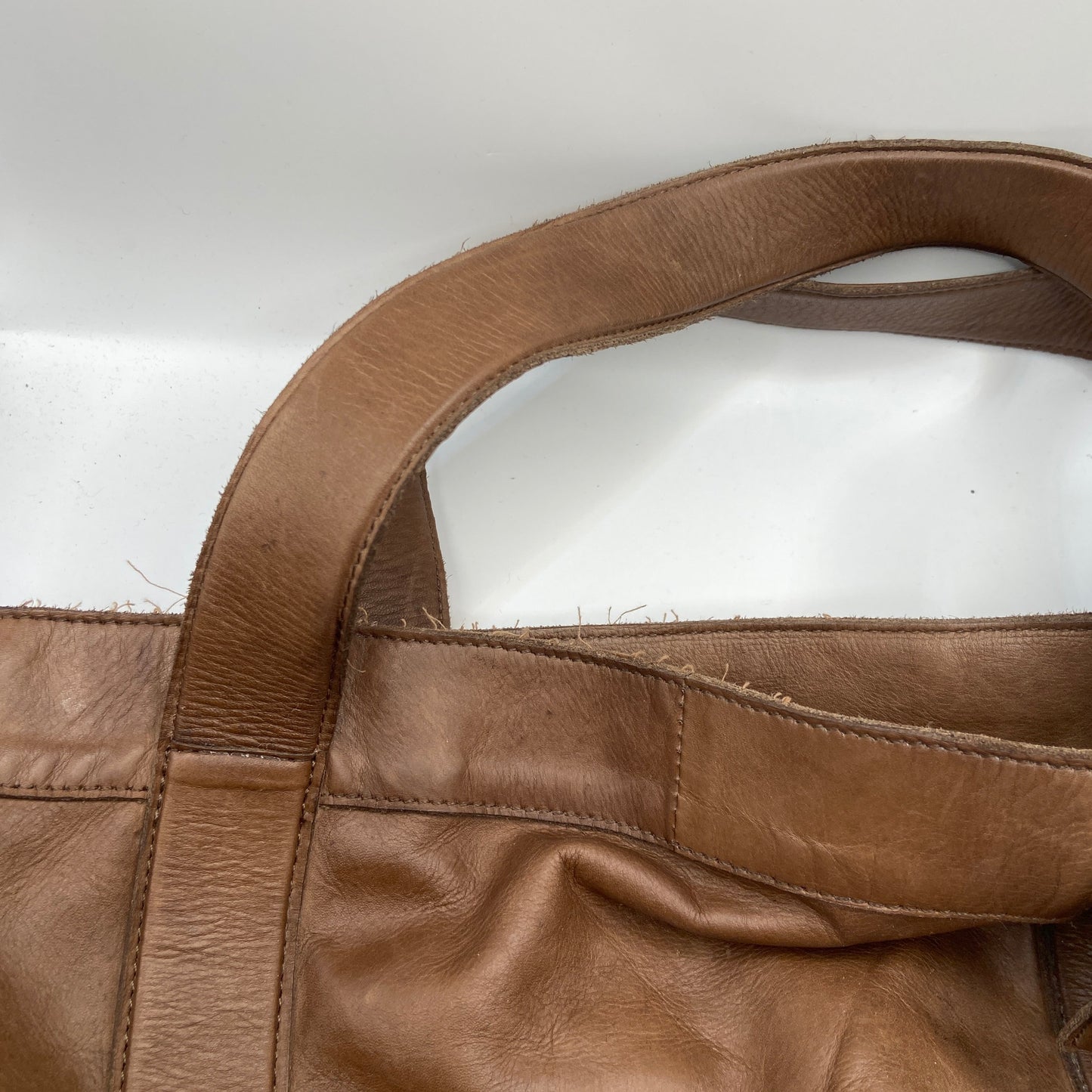 Tote Leather By Valentina, Size: Large