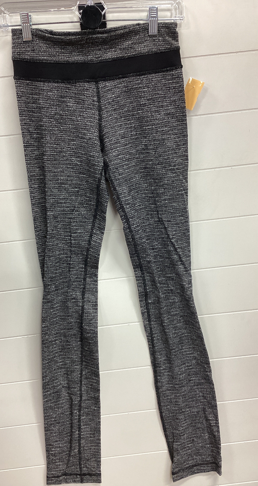 Athletic Leggings By Lululemon In Black & White, Size:6