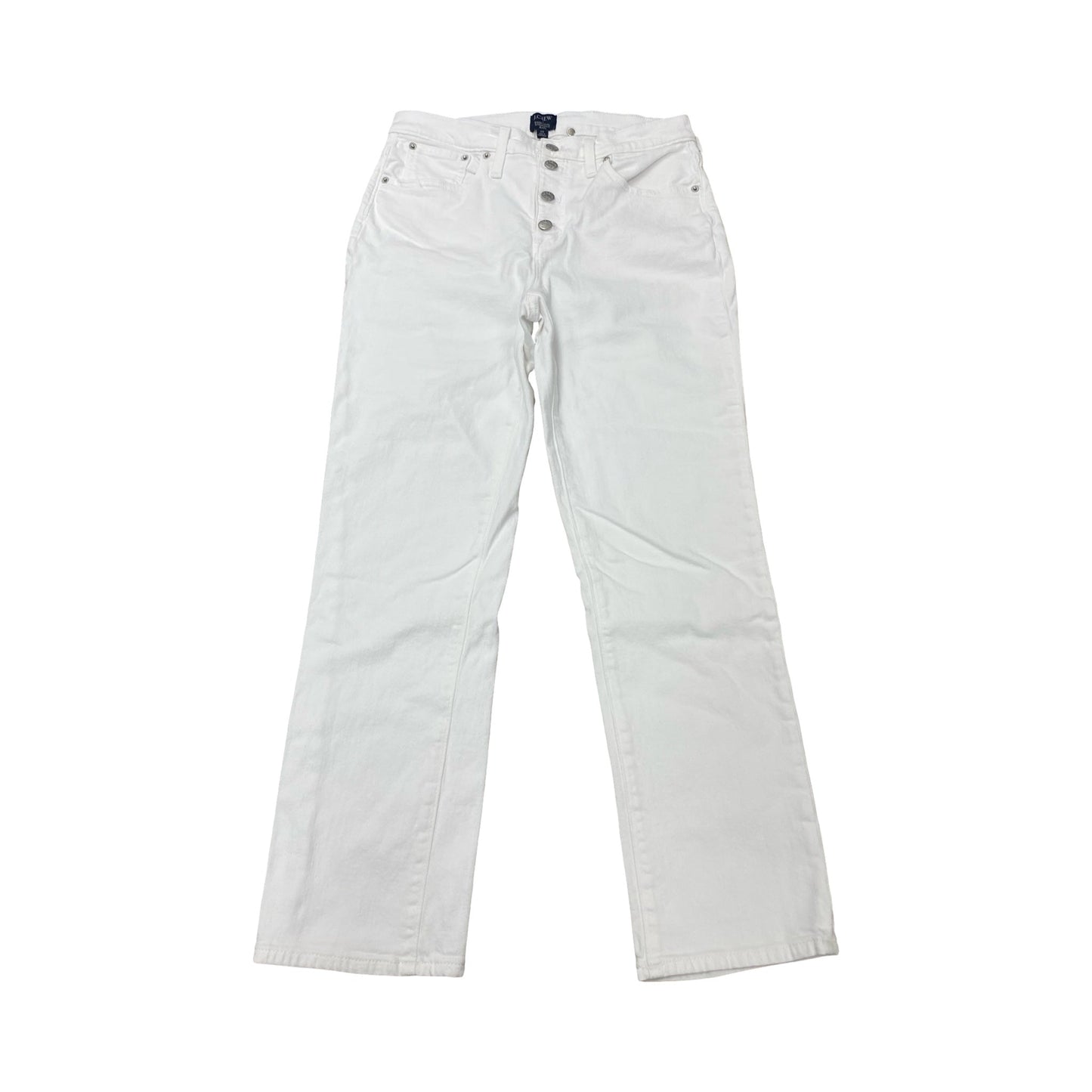 Jeans Straight By J. Crew In White Denim, Size:8