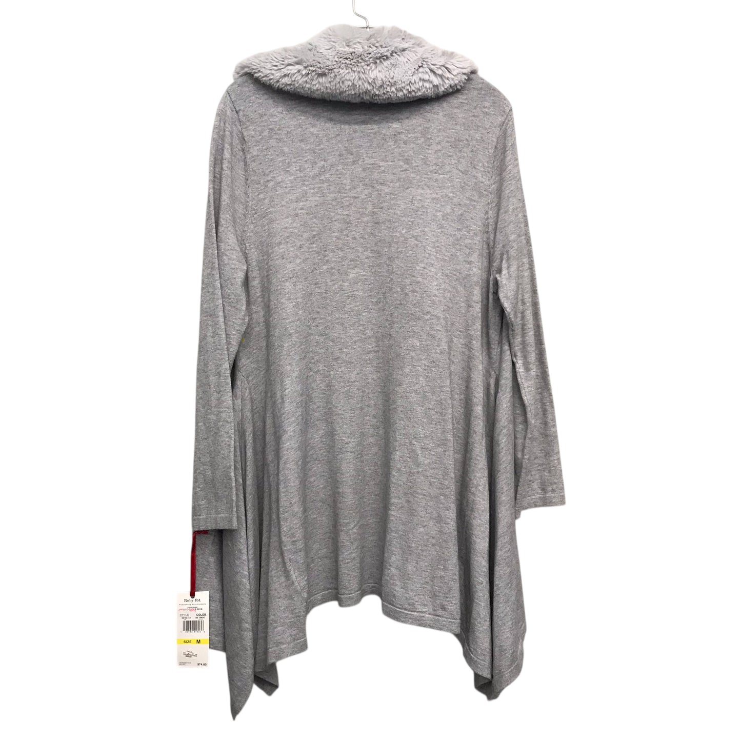 Sweater Cardigan By Ruby Rd In Grey, Size:M