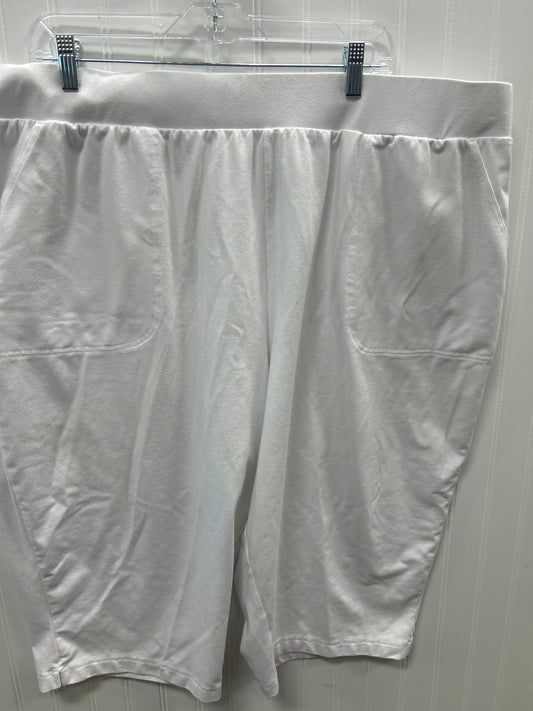 Capris By Croft And Barrow In White, Size:3X