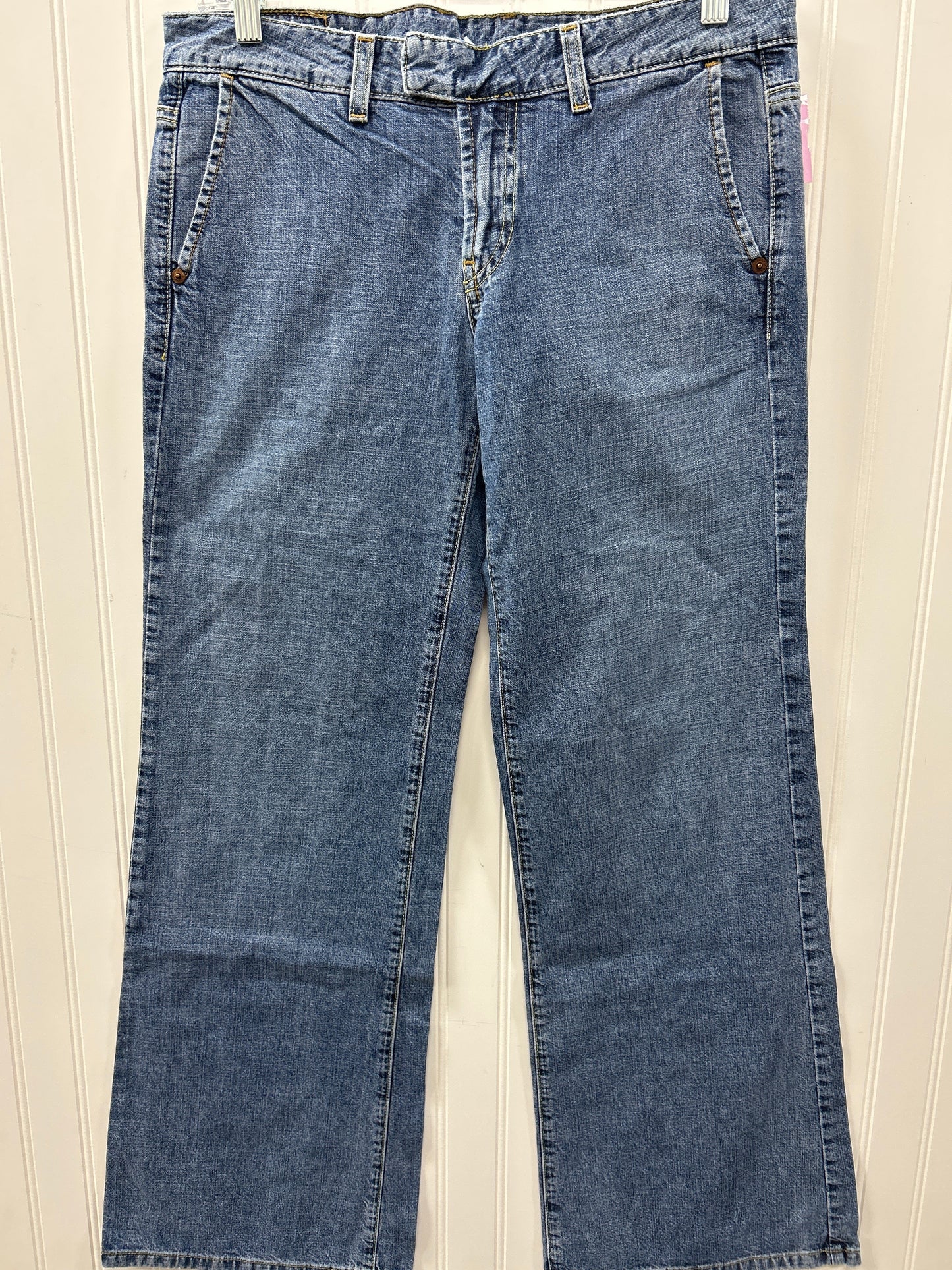 Jeans Straight By Lucky Brand In Blue Denim, Size:8