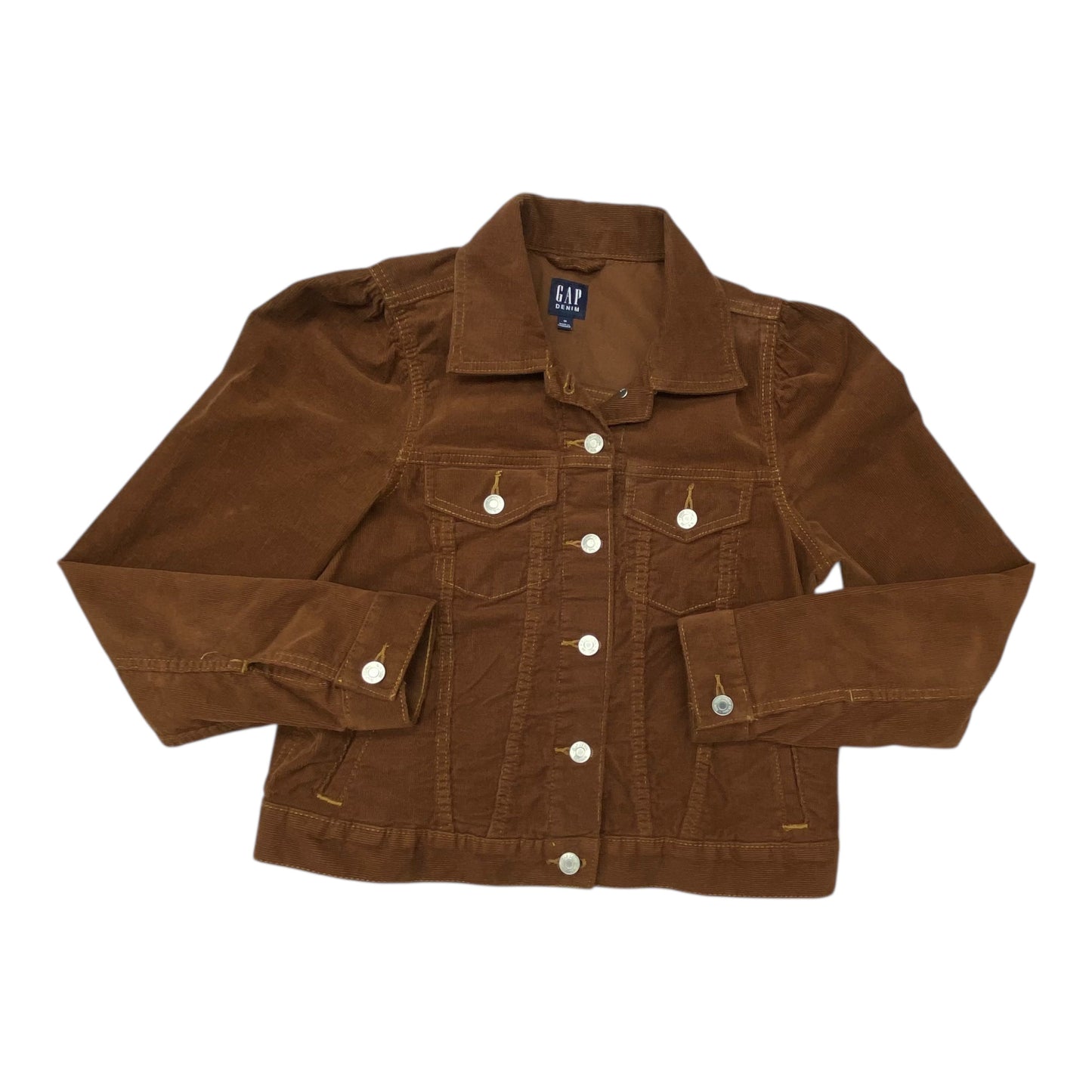 Jacket Denim By Gap In Brown, Size:M
