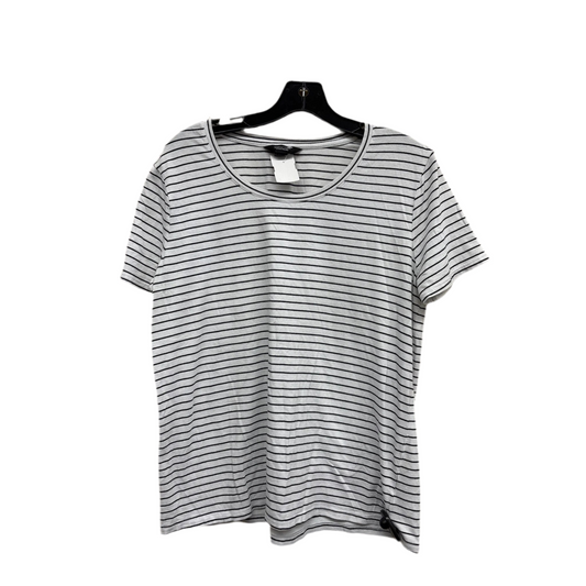 Top Short Sleeve By Simply Vera In Striped Pattern, Size: L