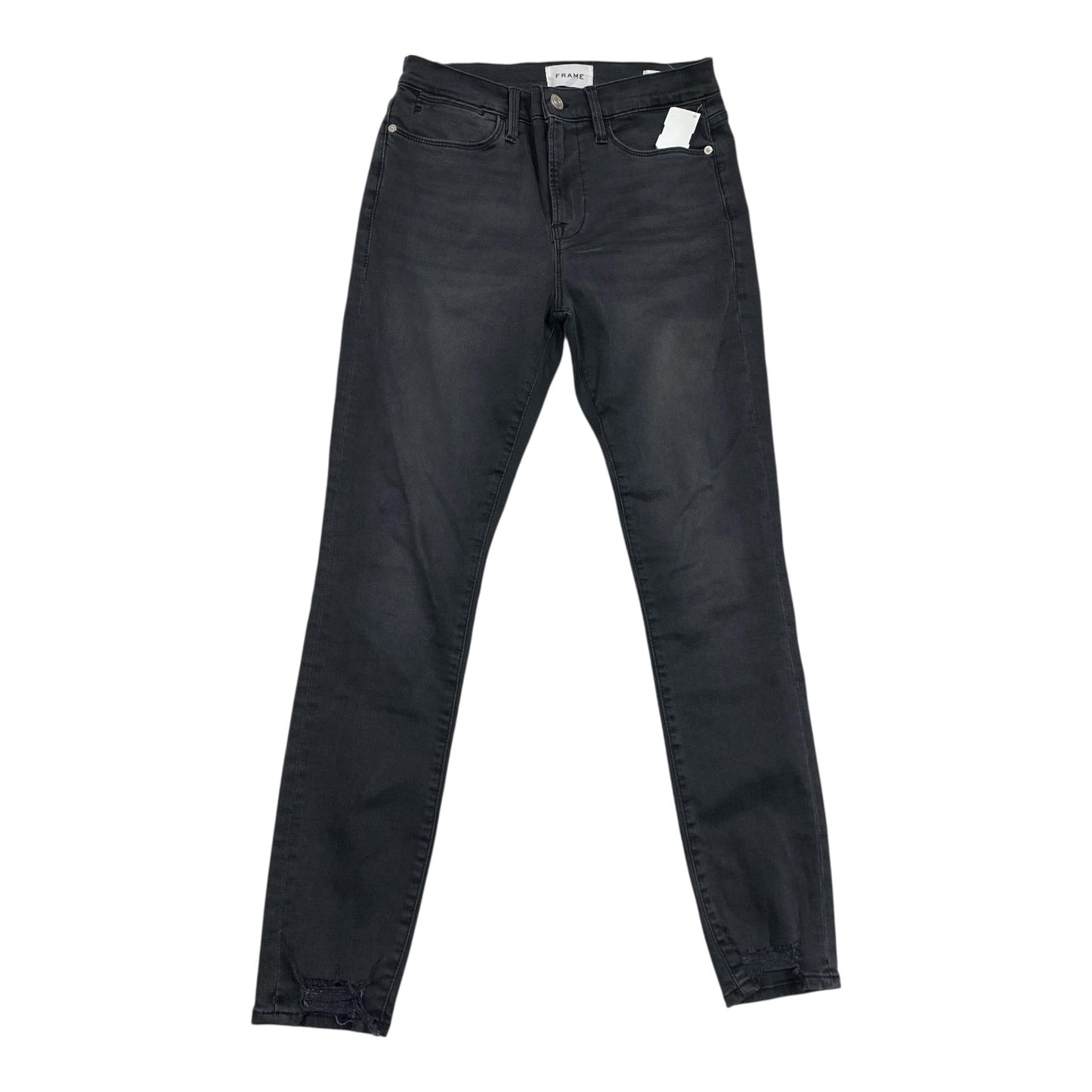 Jeans Skinny By Frame In Grey Denim, Size:8