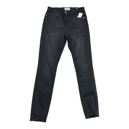 Jeans Skinny By Frame In Grey Denim, Size:8