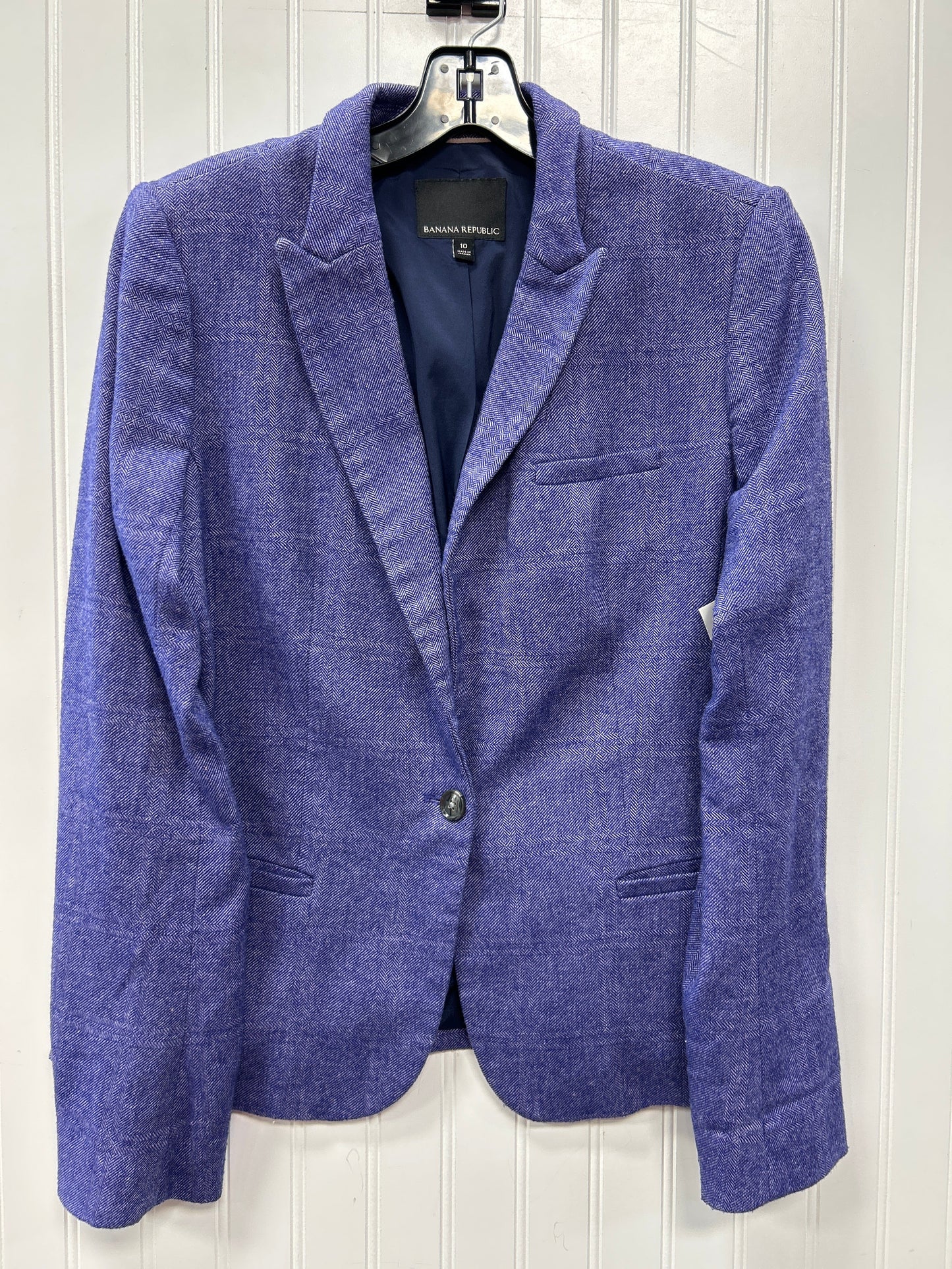 Blazer By Banana Republic In Purple, Size:10