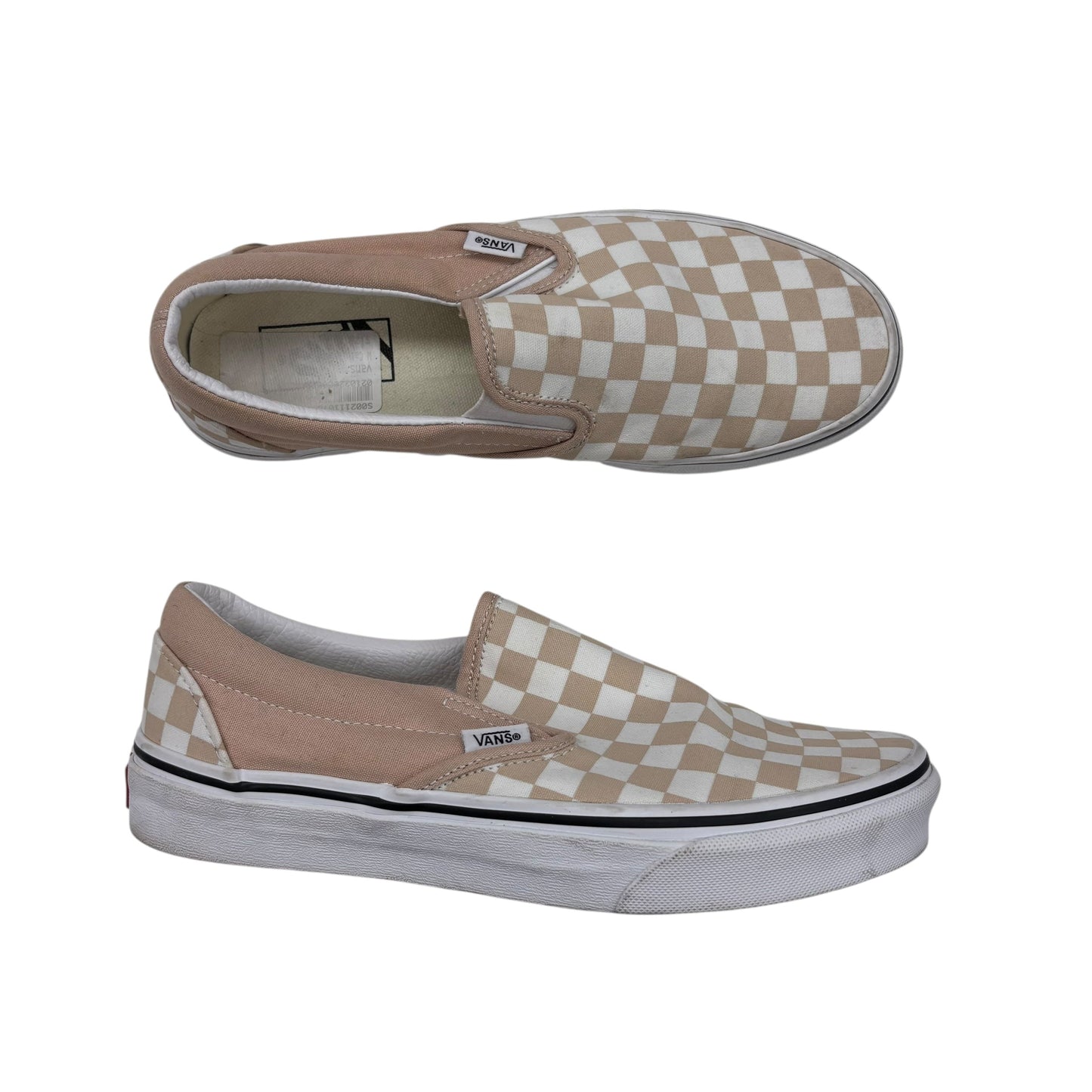 Shoes Flats By Vans In Cream & White, Size:8.5