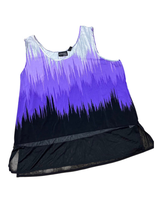 Top Sleeveless By Clothes Mentor In Purple, Size:3X