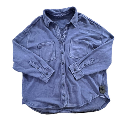 Jacket Shirt By Aerie In Blue, Size:Xs