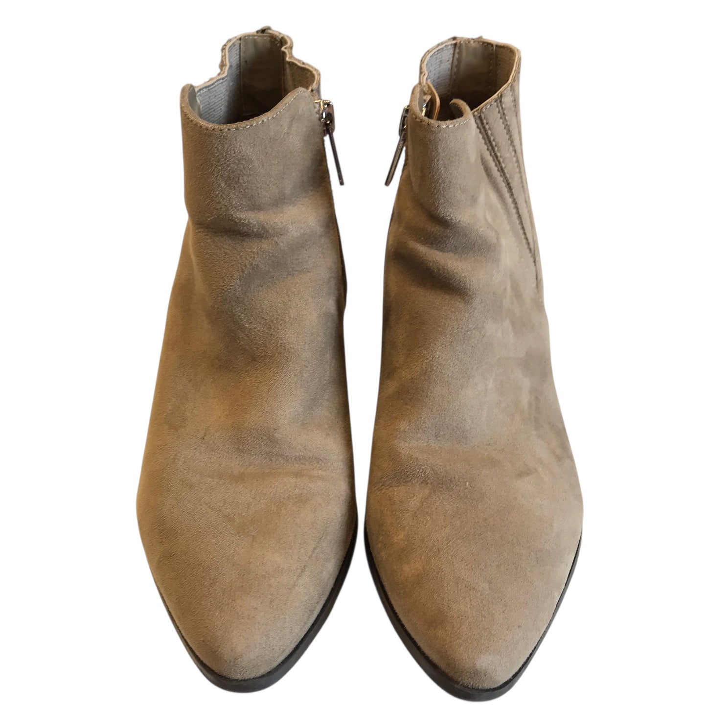 Boots Ankle Heels By Unisa In Brown, Size:7
