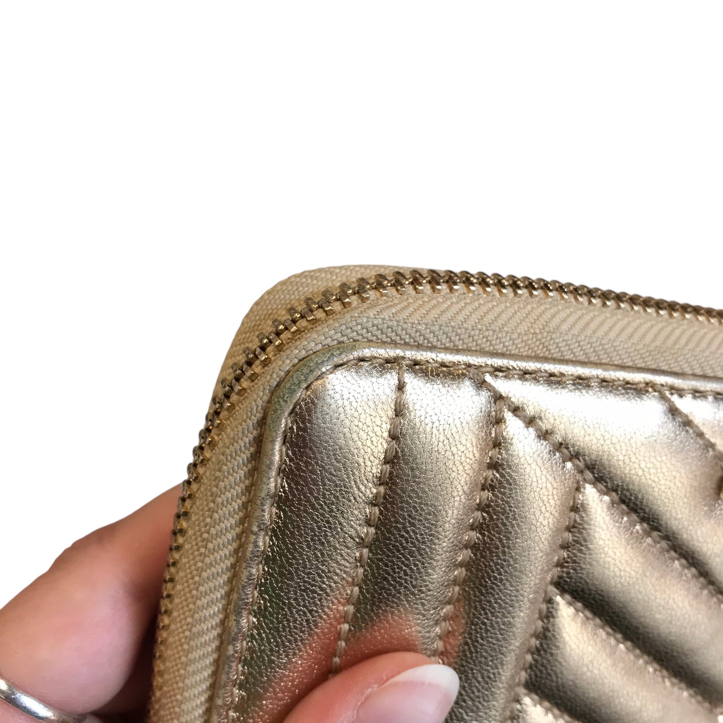 Wristlet Designer By Michael Kors In Gold, Size:Medium