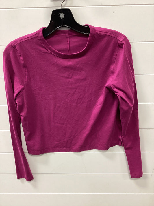 Athletic Top Ls Crewneck By Lululemon In Pink, Size:S
