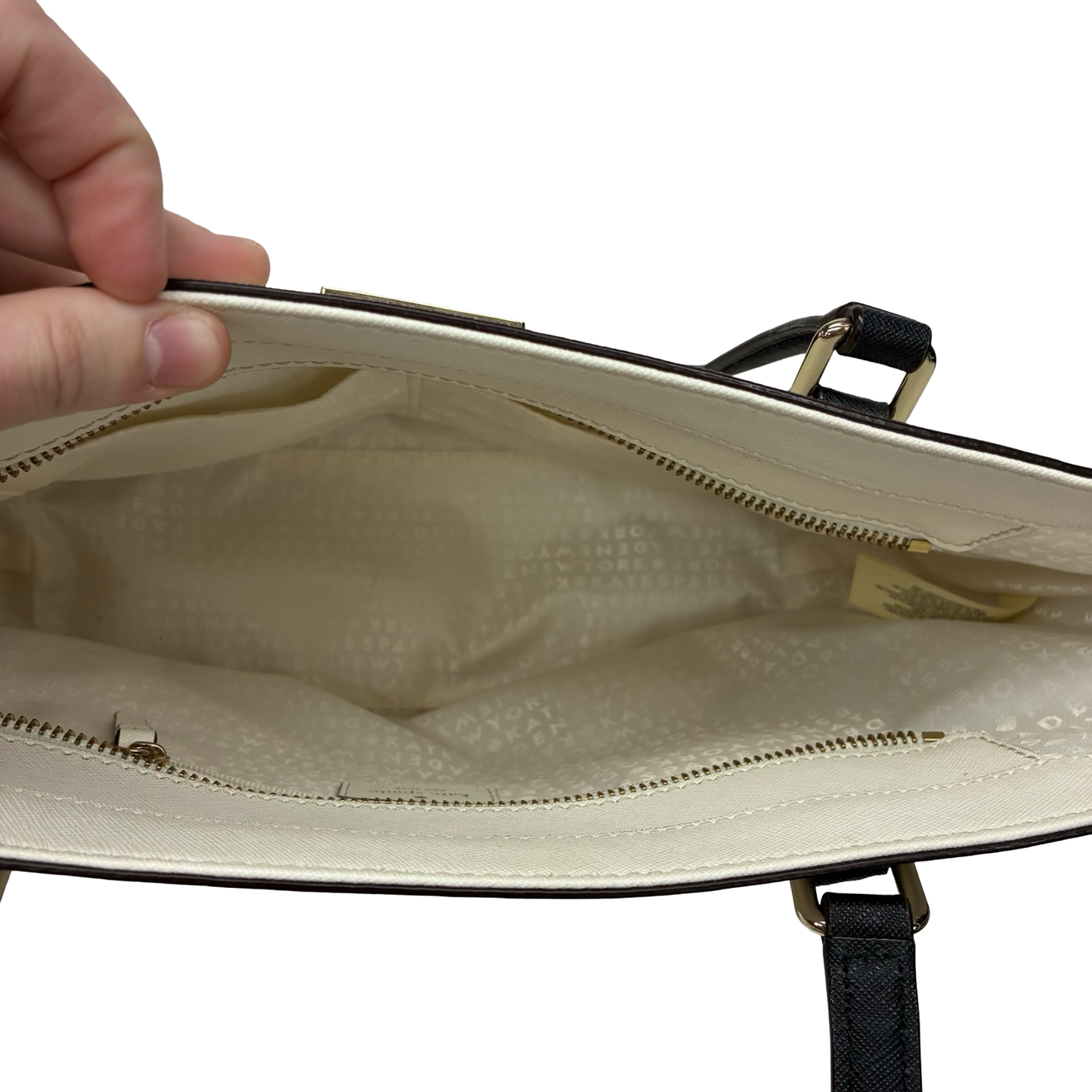 Handbag Designer By Kate Spade In Cream, Size:Large
