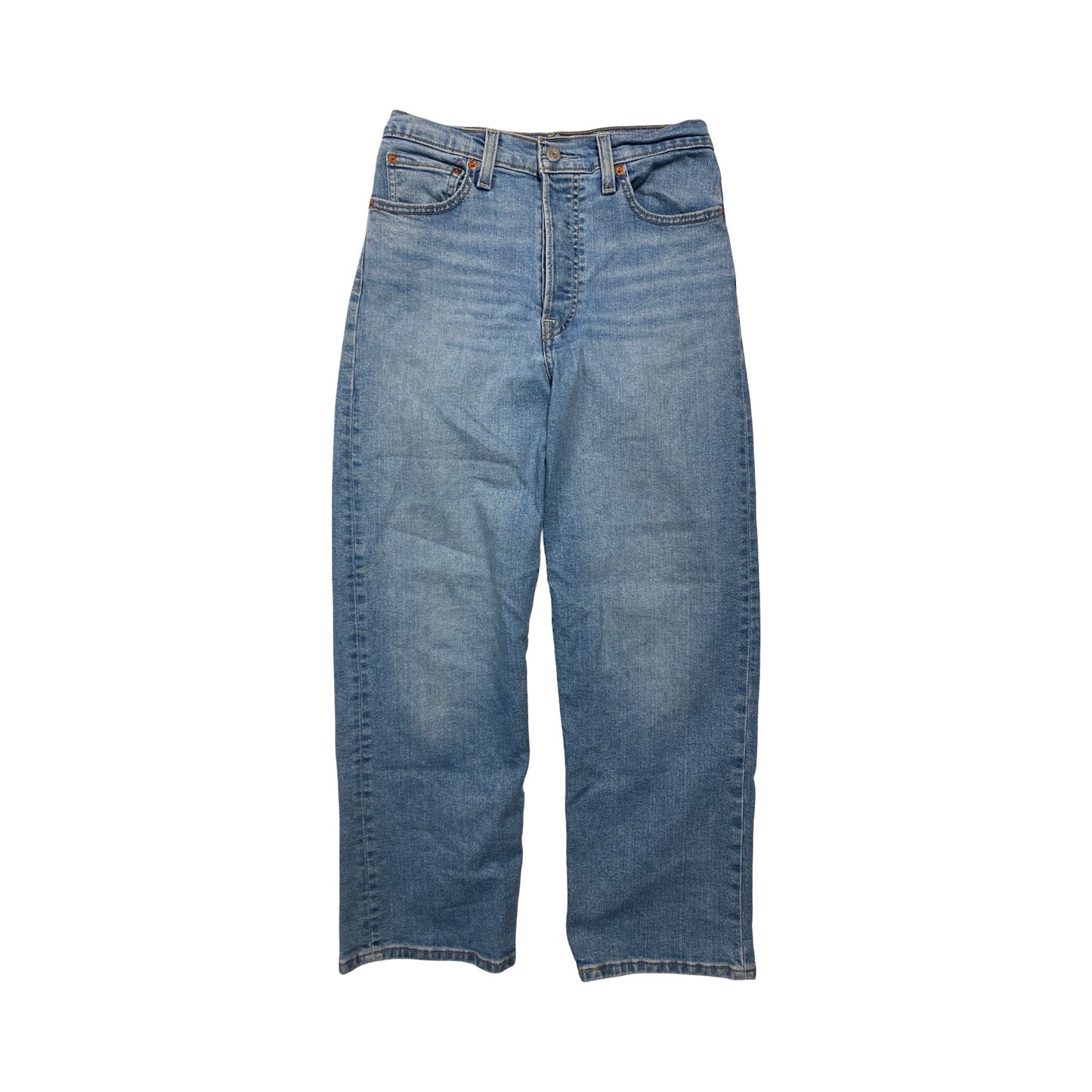 Jeans Wide Leg By Levis In Blue Denim, Size:6